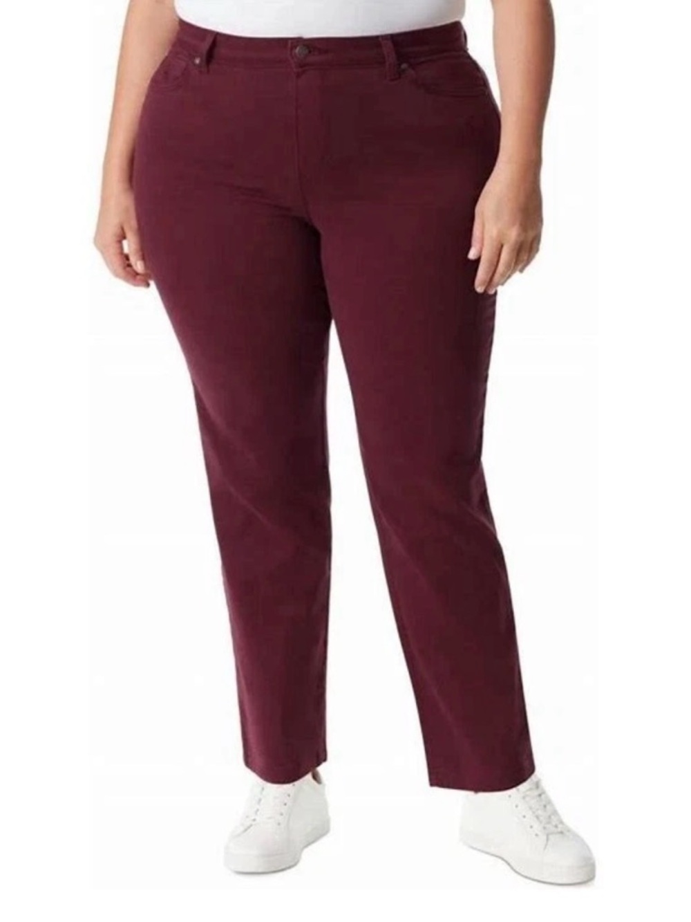 Gloria Vanderbilt Amanda Original Slimming Jeans Crimson Crush Plus Sz 24WShort